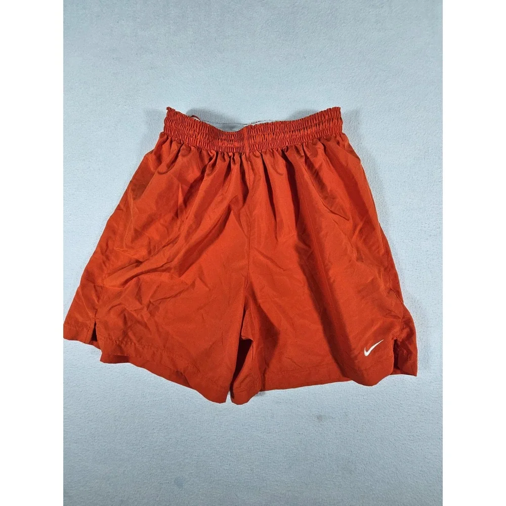 Nike‎ Team Dri-FIT Athletic Shorts Orange Mesh Lined Women Small 107531